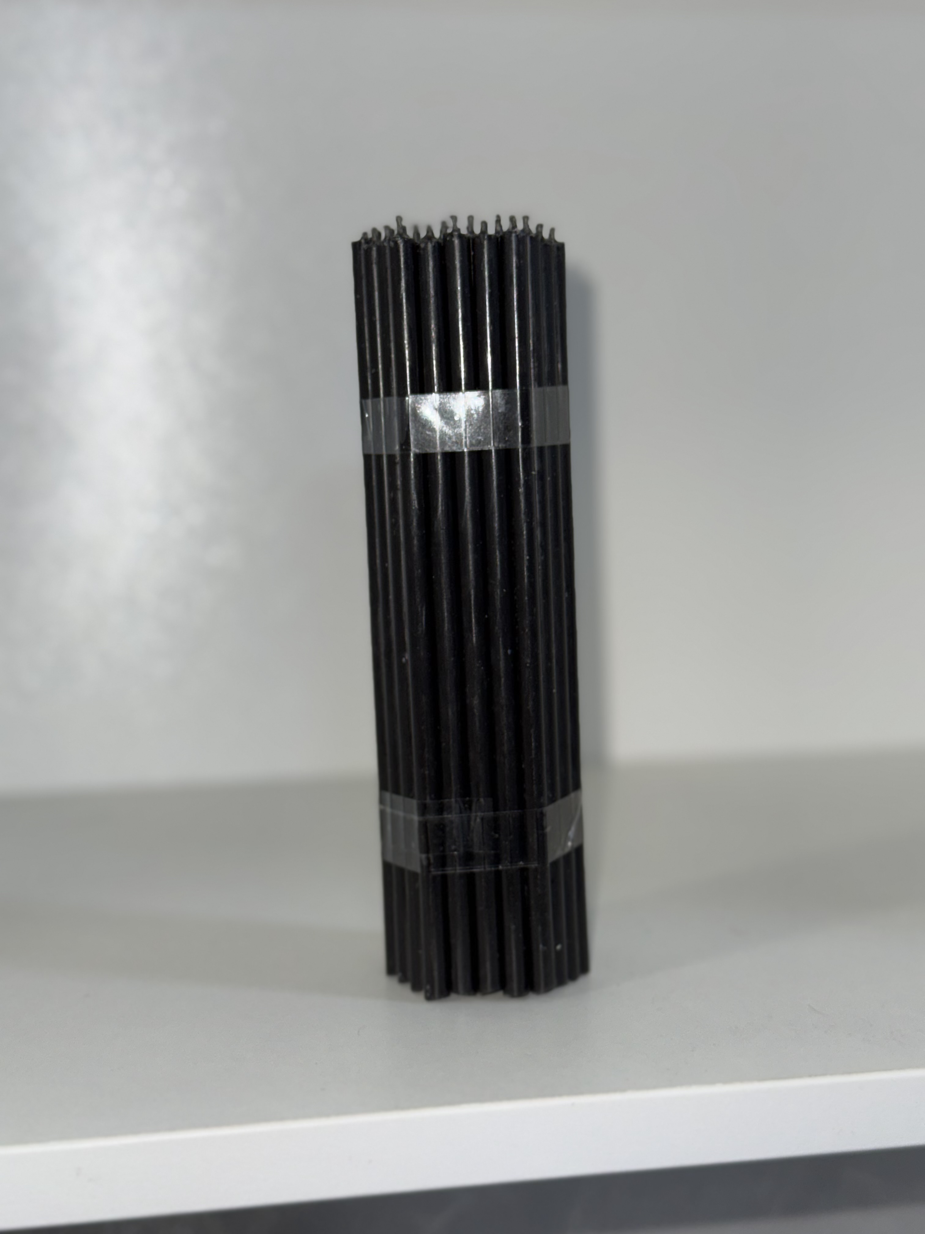 Воскові свічки 16 см чорні