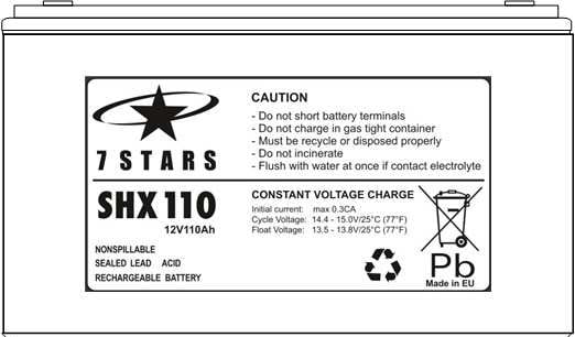 Акумулятор 7Stars SHX110 (12V/110Ah)