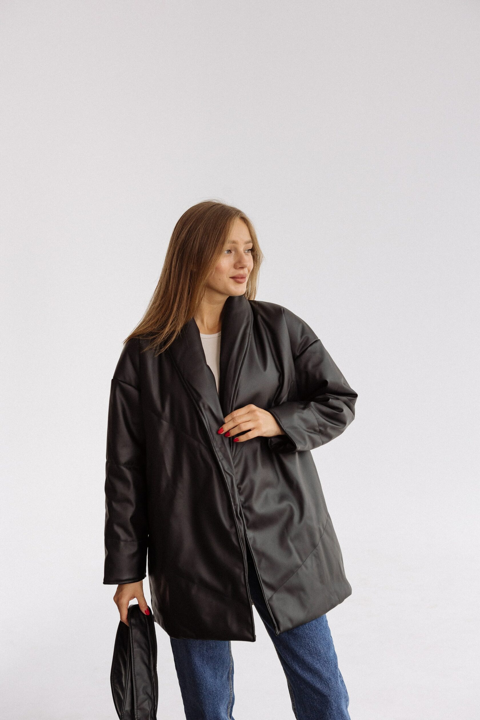 Eco-leather jacket - Black