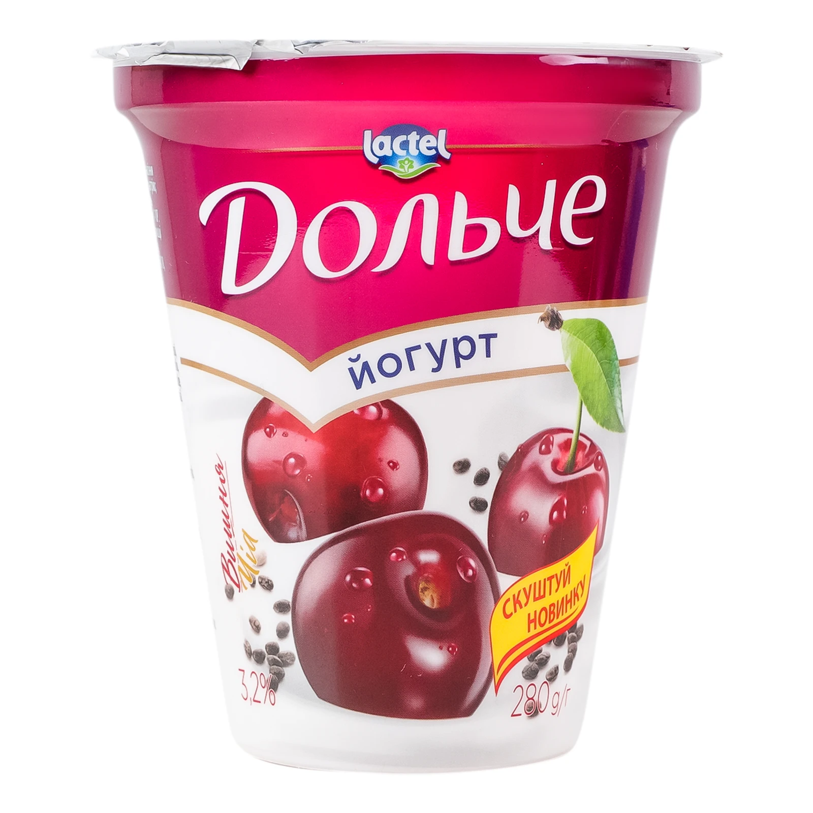 Йогурт 3.2% Вишня-чіа Дольче 280г