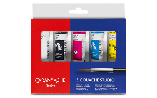 GOUACHE STUDIO – Асорті з 5 кольорів у тюбиках по 21 мл