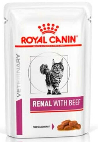 Роял Канін консерва д/котів RENAL CAT BEEF (шматочки у соусі) 0.85г.