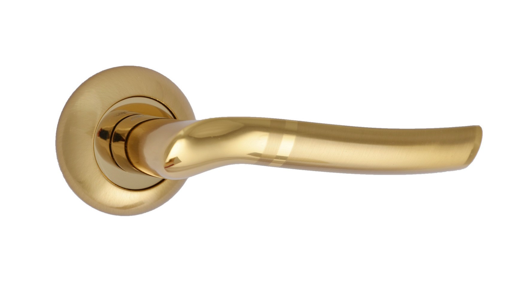 Ручка дверна SIBA Verona золота на розетці R02 