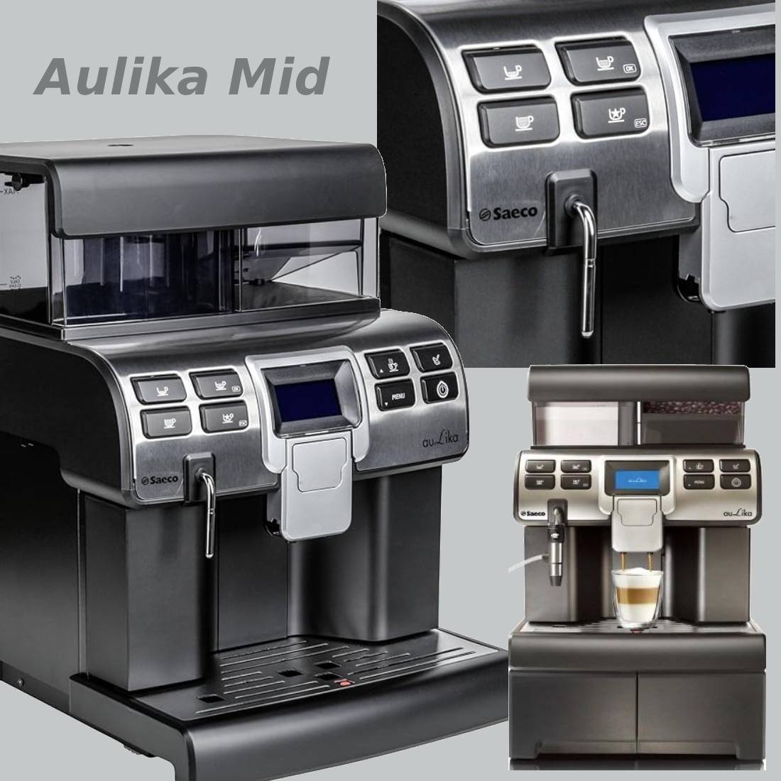 Кавомашина Saeco  Aulika Mid - кавоварка для приготування напоїв із зернової кави, Італія