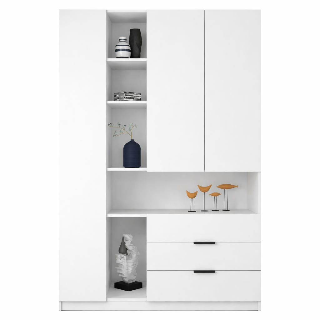 Шафа з полицями, дверцятами та шухлядами