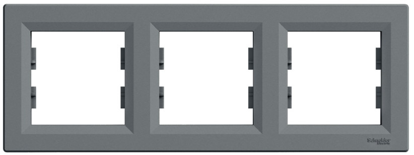 Рамка 3-постова, горизонтальна,  Asfora (6 кольорів)