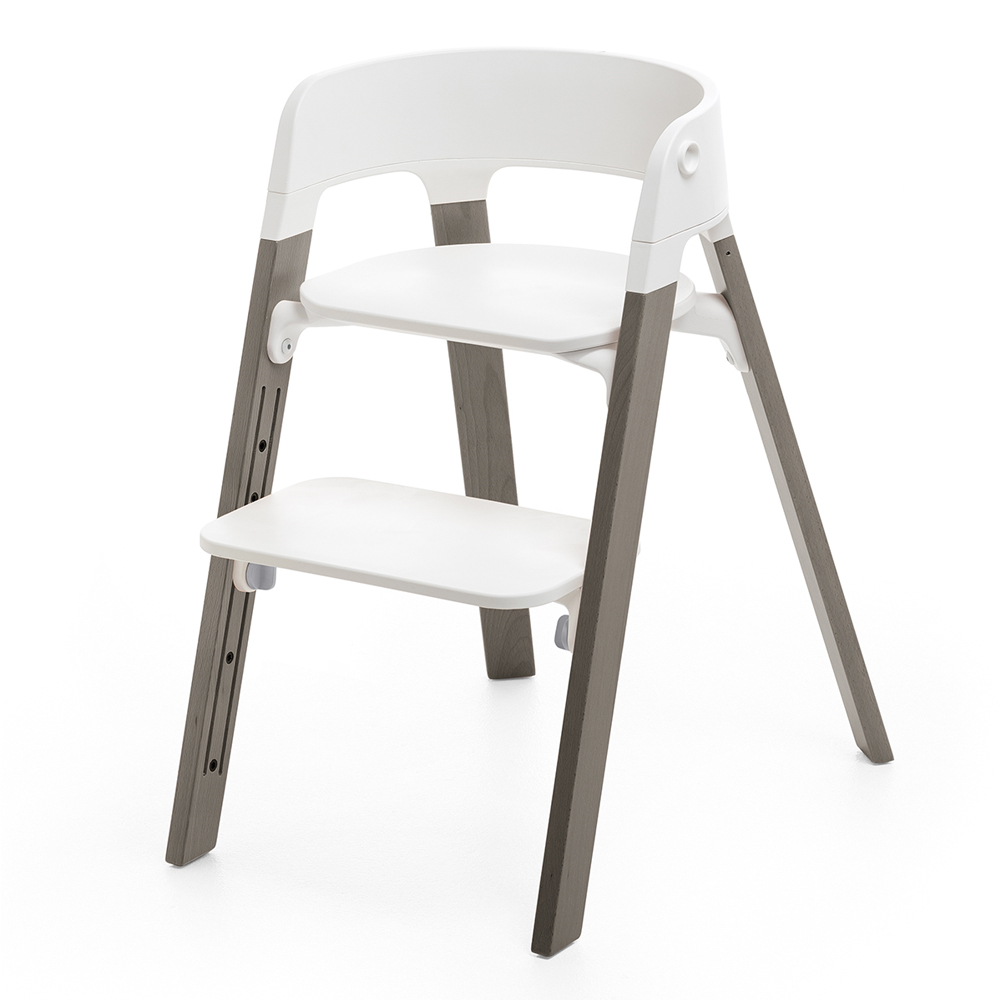 Стільчик Stokke Steps, колір: Hazy Grey/білий