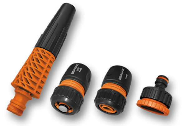 Комплект з 4 елементів на шланг 1/2", BLACK LINE