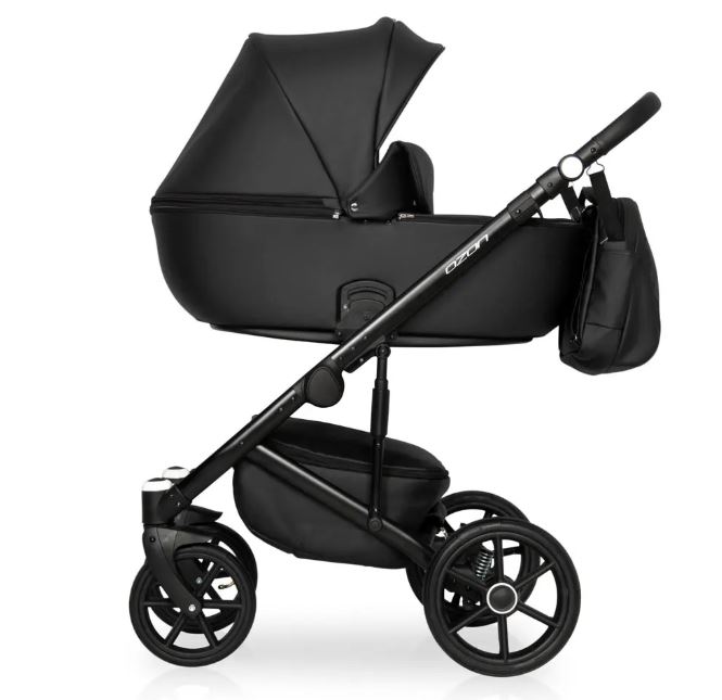 Коляска 2 в 1 Riko Ozon Shine 06  чорна екошкіра     