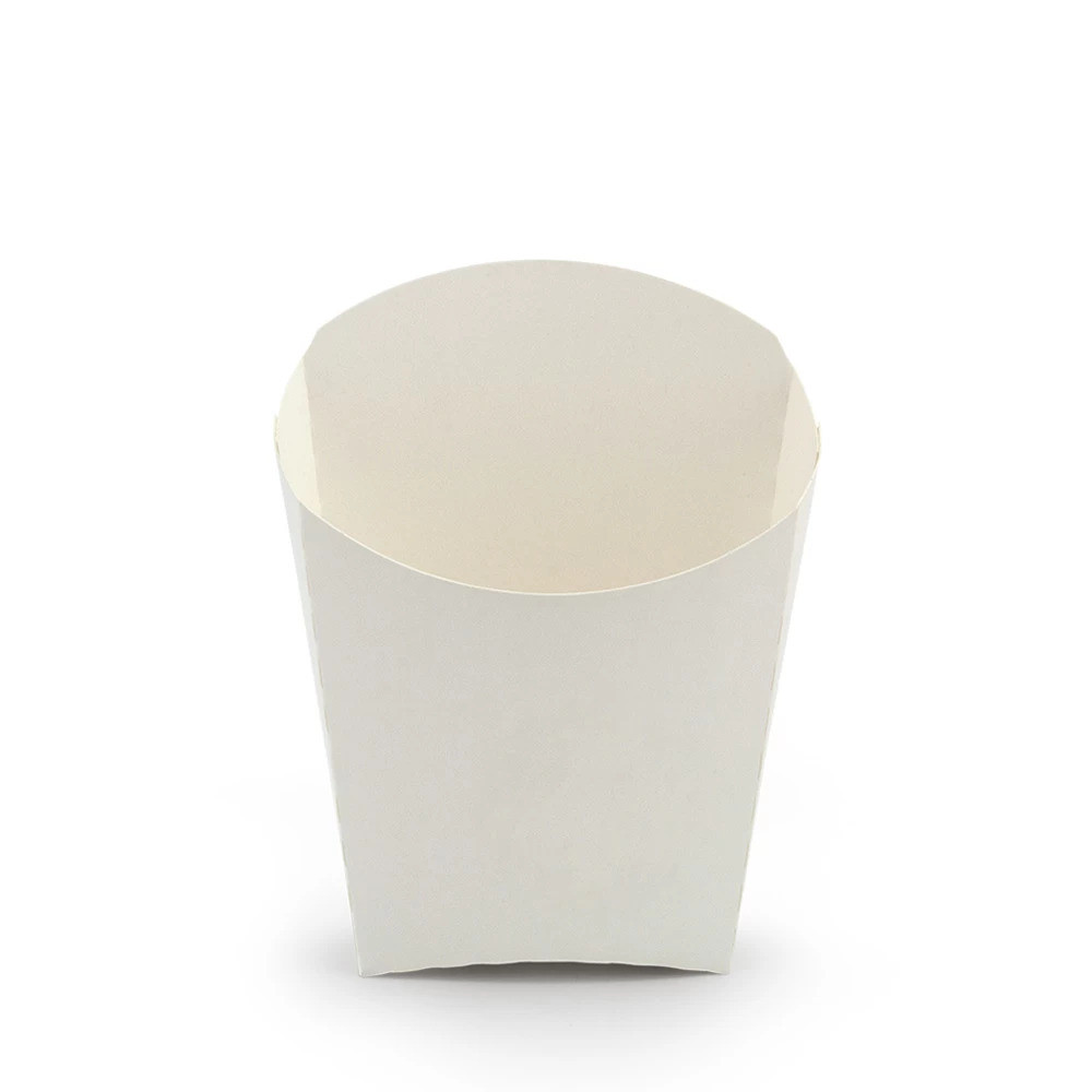 Коробка паперова для картоплі фрі, біла 65х115 мм, 50 шт