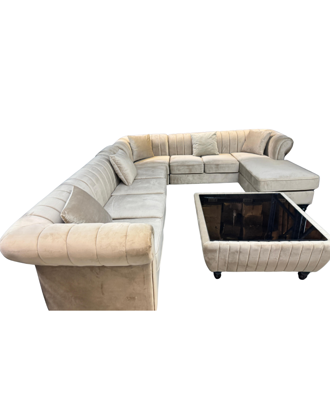 Sectional Sofa with Coffee Table
