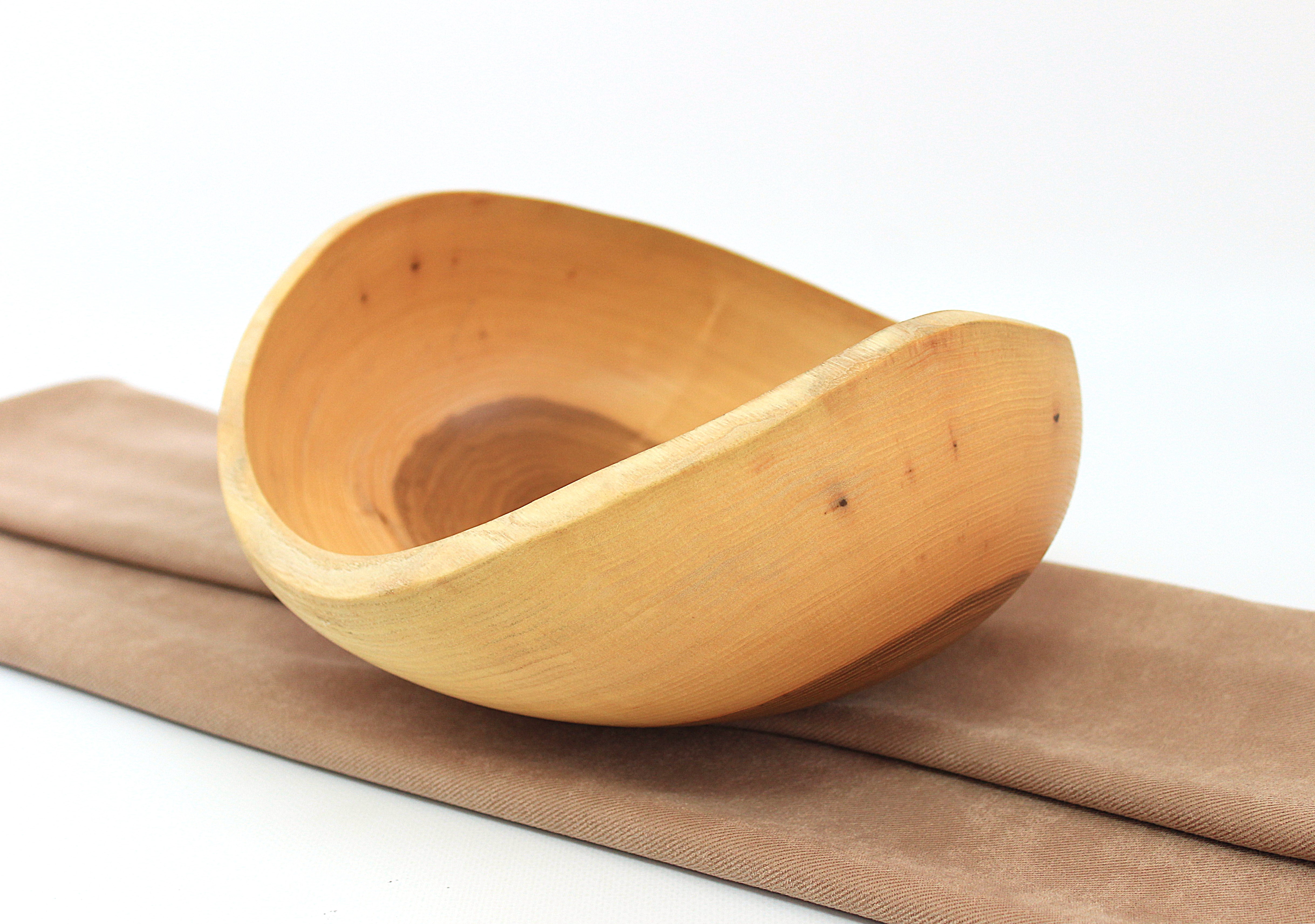 Миска для фруктів з натурального дерева