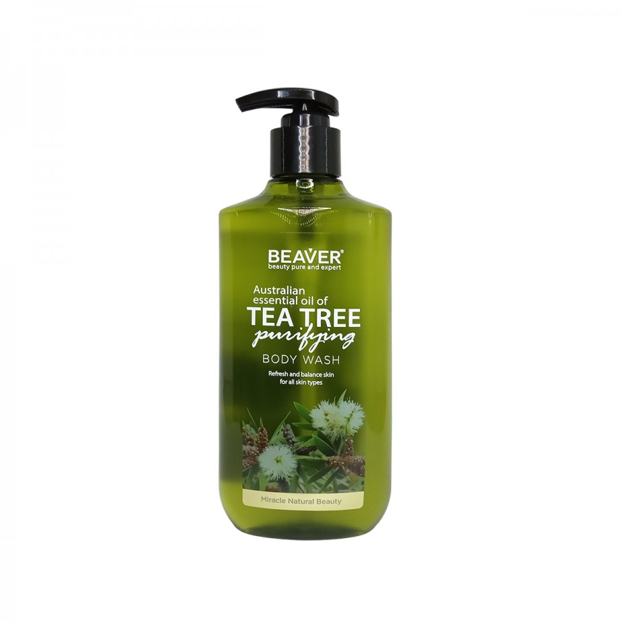 Beaver ГЕЛЬ ДЛЯ ДУШУ З ОЛІЄЮ ЧАЙНОГО ДЕРЕВА - BEAVER AUSTRALIAN TEA TREE BODY WASH 400ML