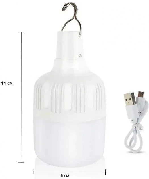 Лампа на гачку акумуляторна із зарядкою Micro USB Solar BL
