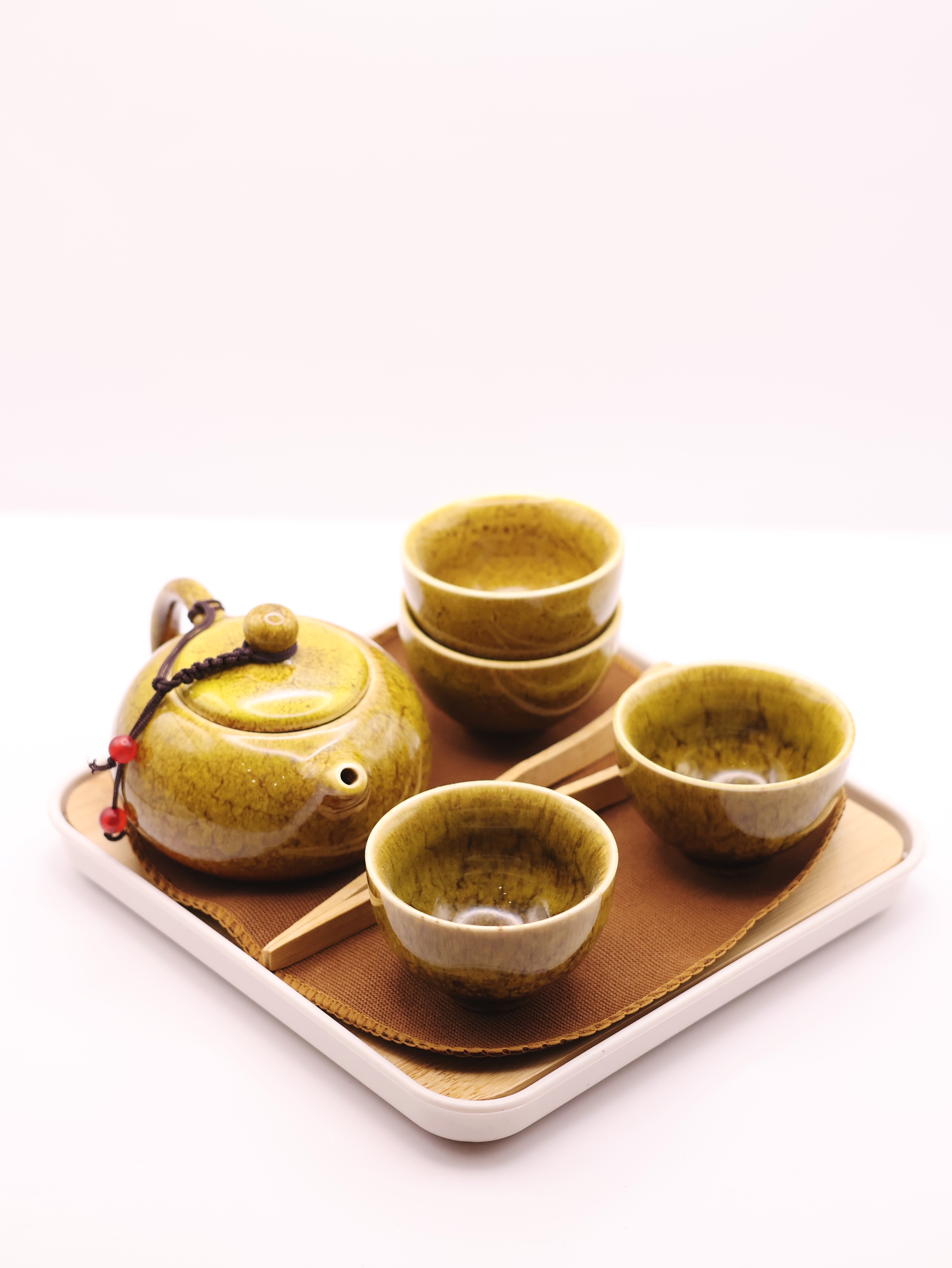 Дорожній набір для китайського чаювання (жовтий)