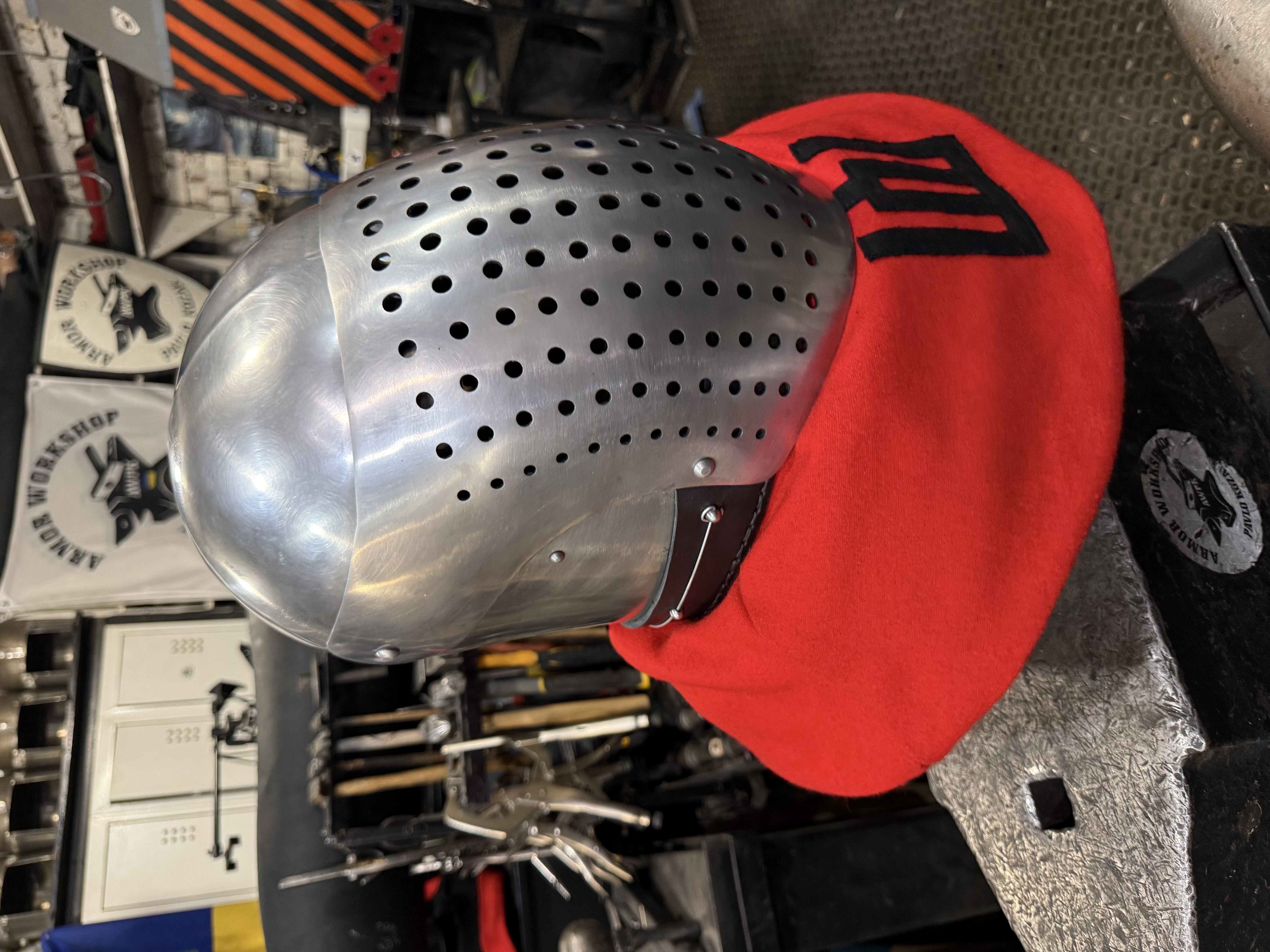 Armor helmet “sieve