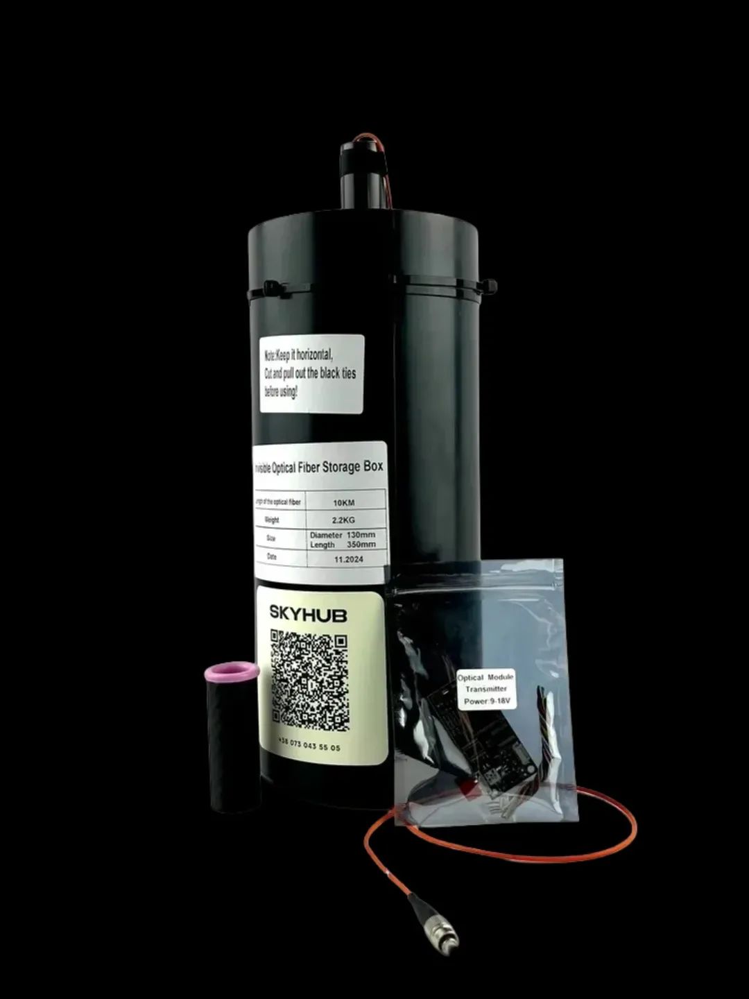 Модуль з оптоволокном 10КМ для FPV Warmax від українського бренду "SkyHub".