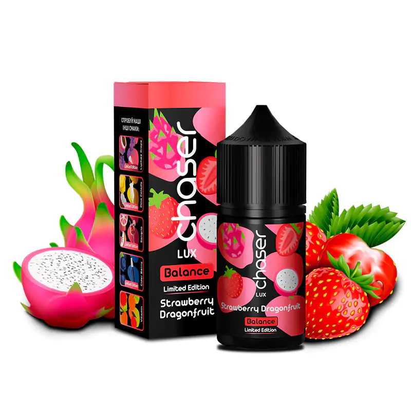 Chaser LUX 30мл 50мг Strawberry Dragonfruit (Полуниця Пітахая)