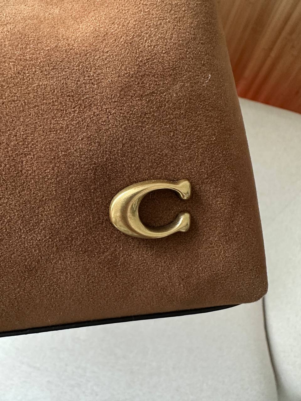 Coach Juliet Shoulder Bag Honey Brown Suede