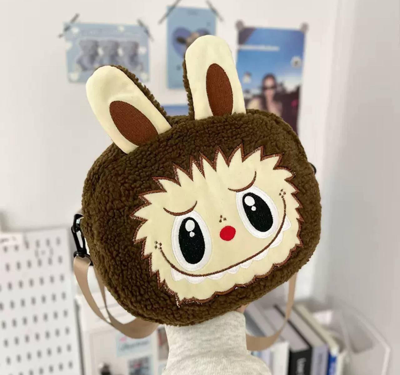 Сумка через плече Лабубу Labubu Коричнева