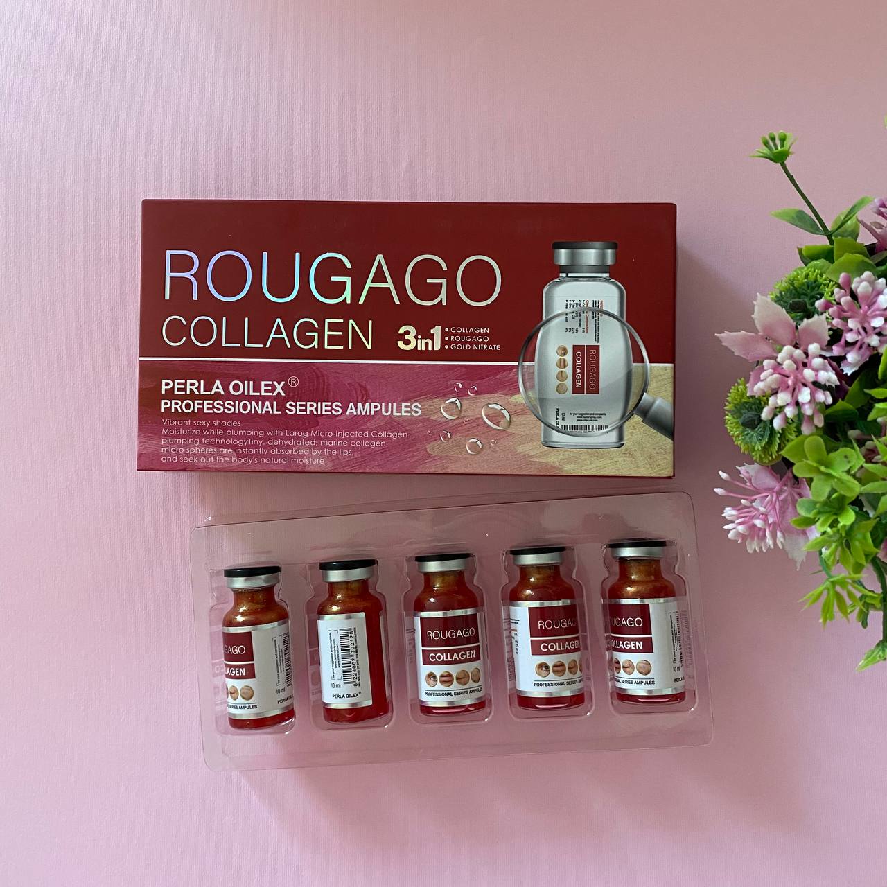 Rougago Collagen 3 in 1 Perla Oilex Ampoules Ампули з колагеном