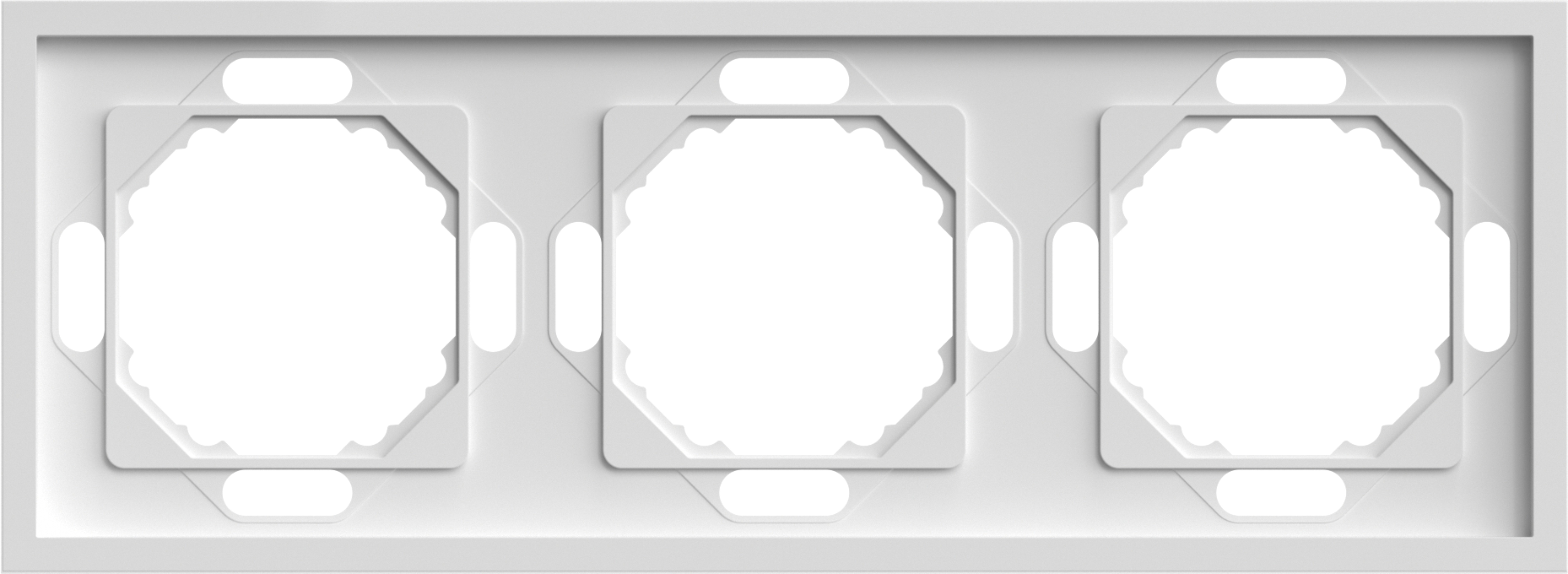 EF103-W рамка 3-місна універсальна білий Soft