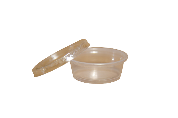 Соусник прозрачний з кришкою (30ml) PP, 100 шт, 017400024