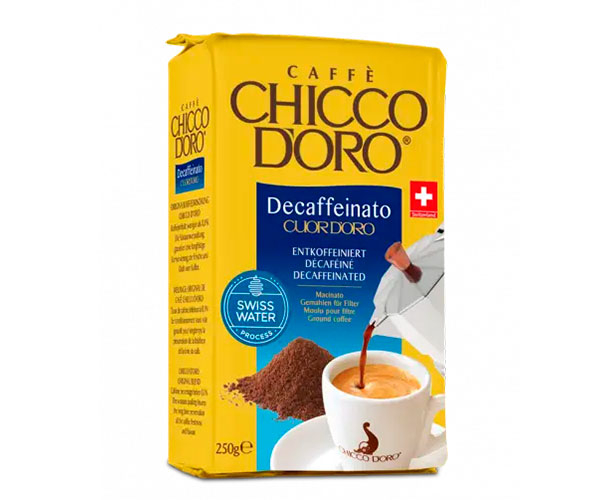 Кава мелена Chicco D'oro Decaffeinato 250 г. Без кофеїну