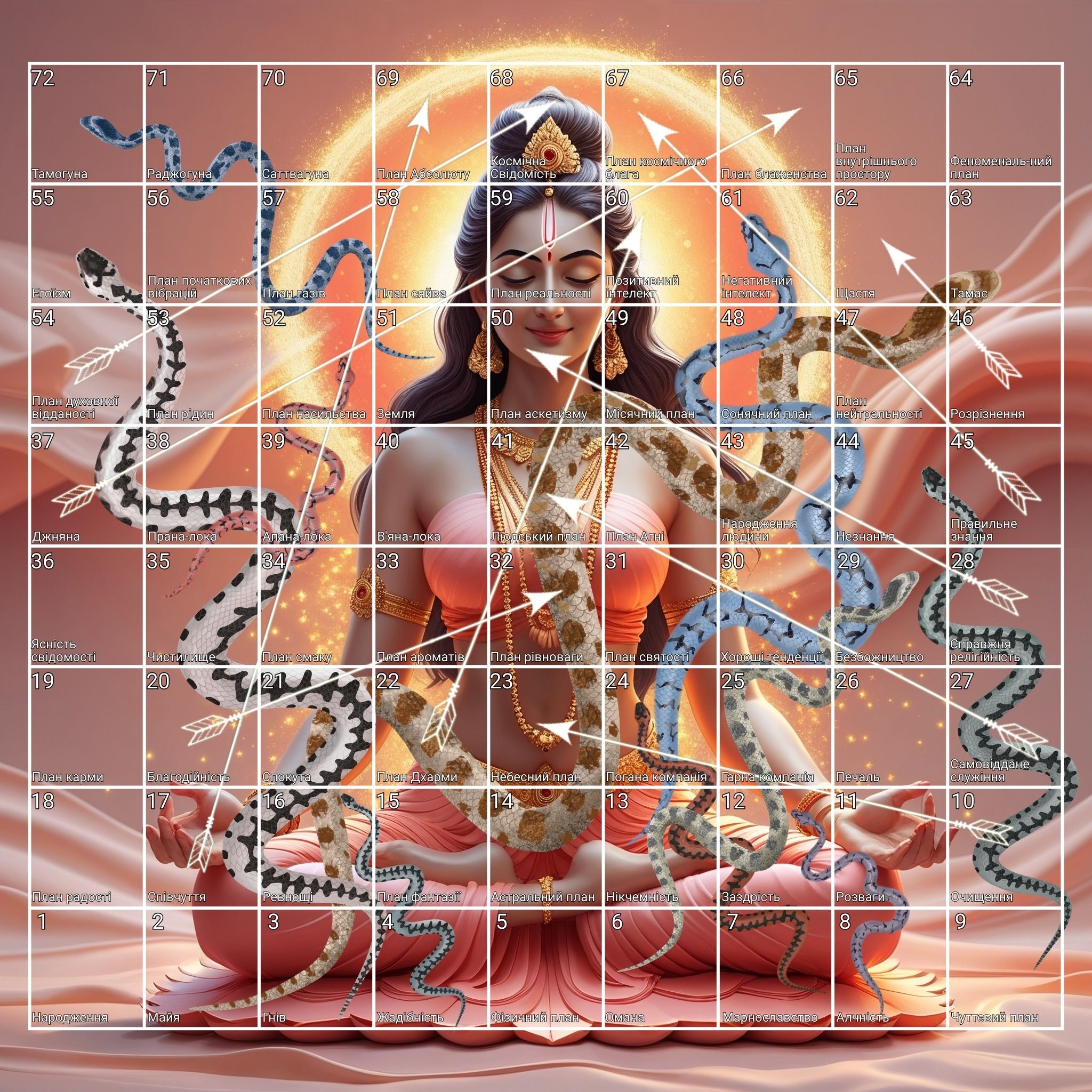 Комплект Гра Ліла укр 70х70 Габардин Поле "Шлях Лакшмі"