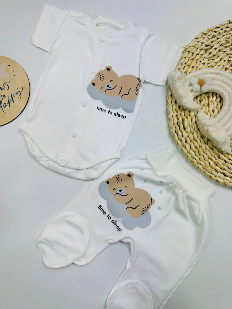 Комплект для новонародженого: Боді з коротким рукавом + повзунки