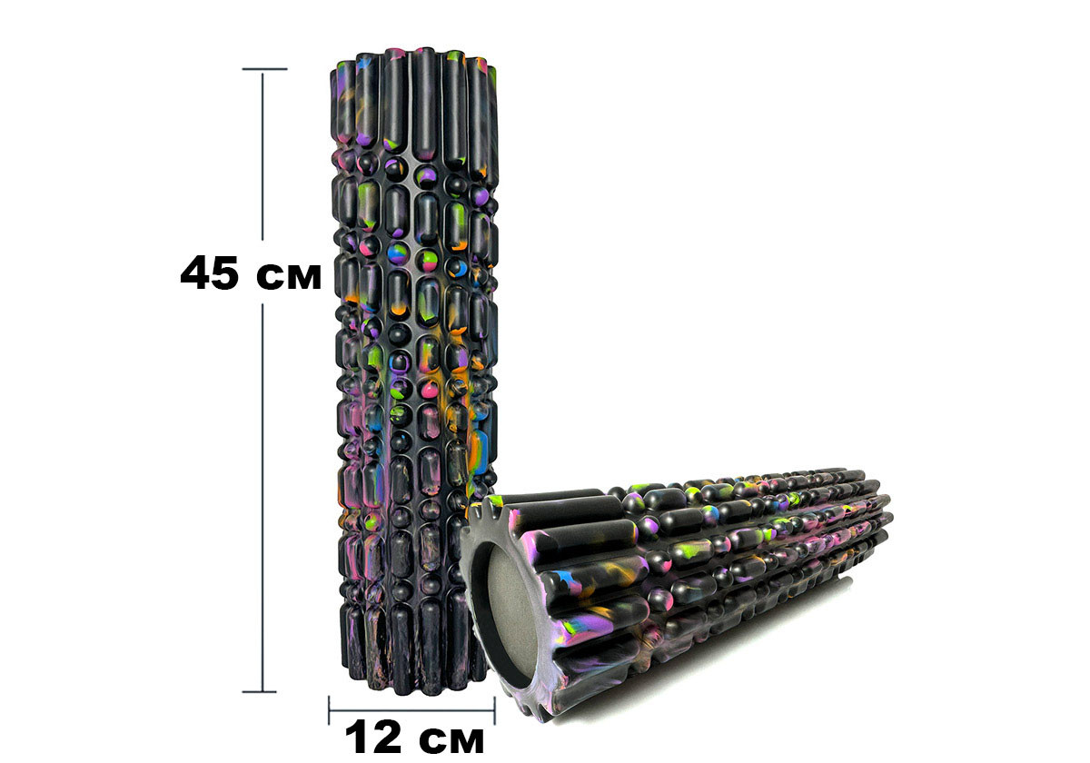 Масажний ролик EasyFit Morze 45 см Чорний