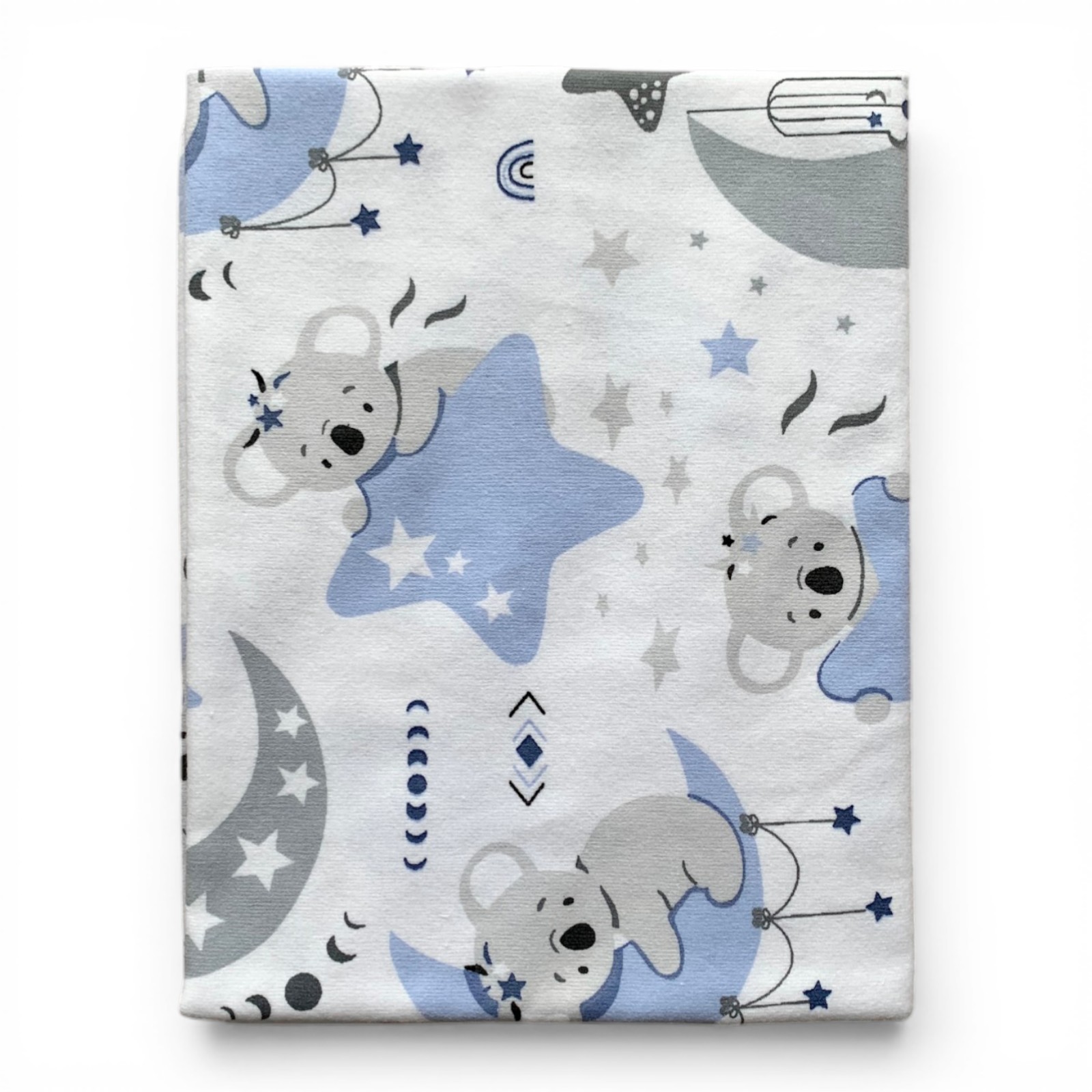 Пелюшка фланелева (байкова) 100 х 80 см Коала на місяці блакитна