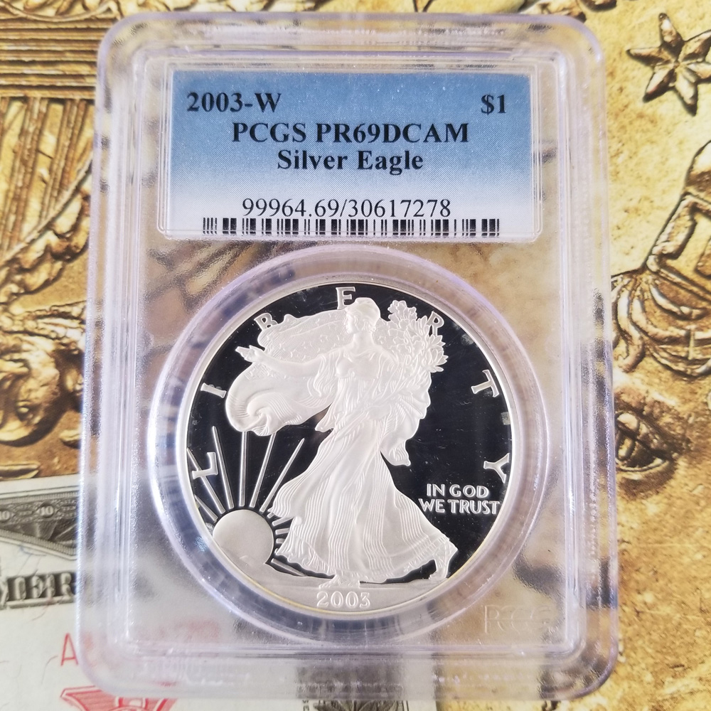 2003-W $1 Silver Eagle PCGS PR69DCAM