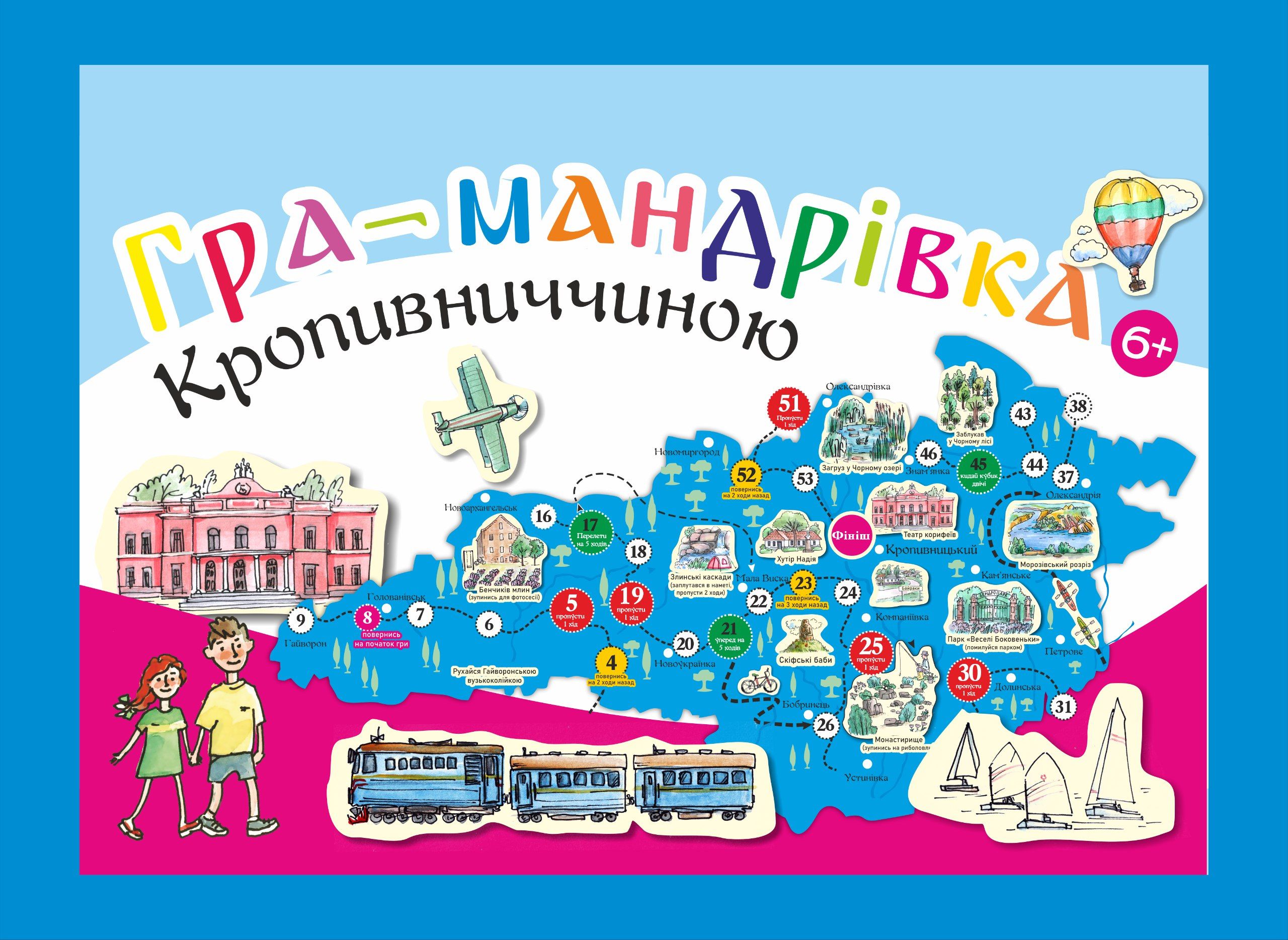 Настільна гра-бродилка "Мандрівка Кропивниччиною"