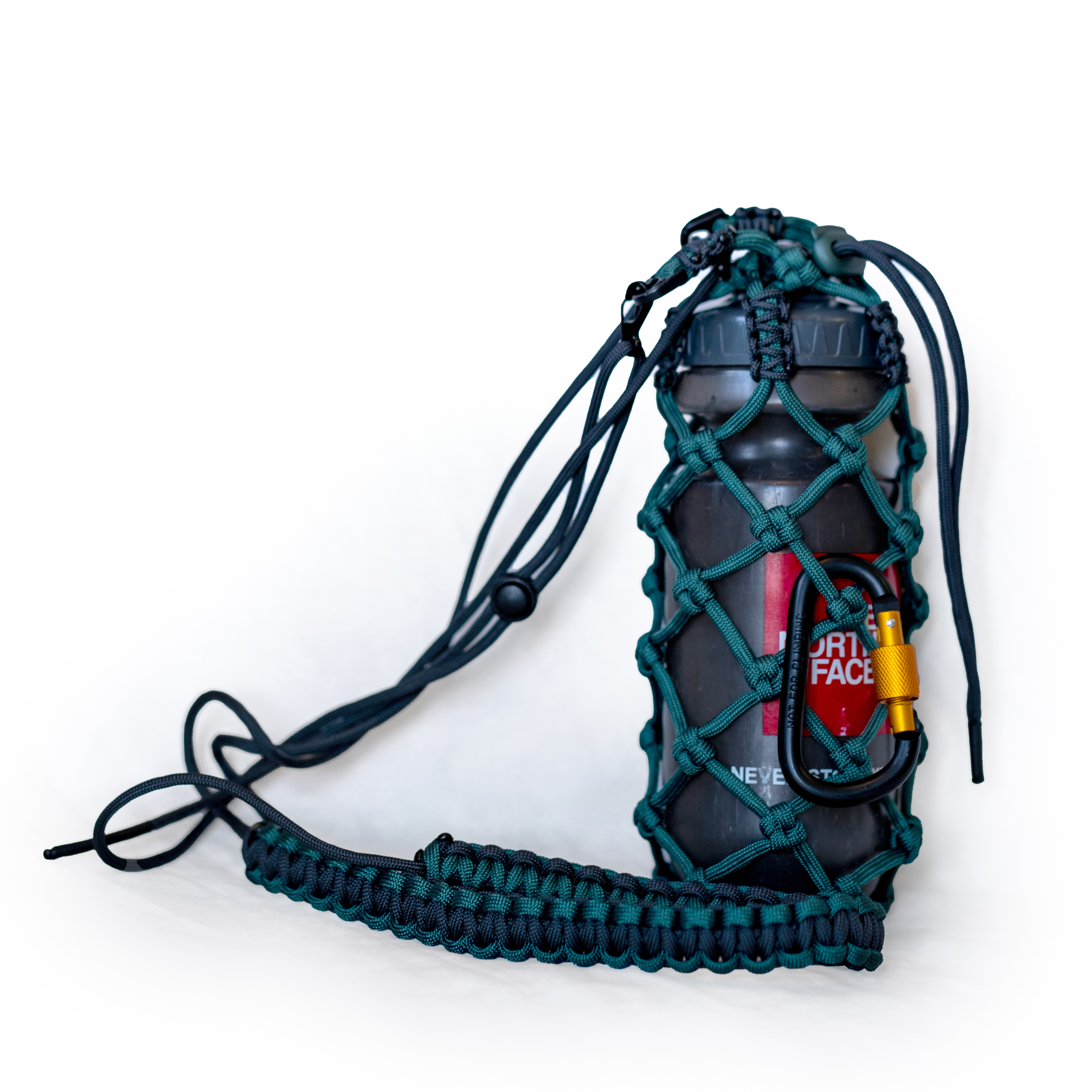 Cord Bottle Holder "Reflactive" Deep Forest