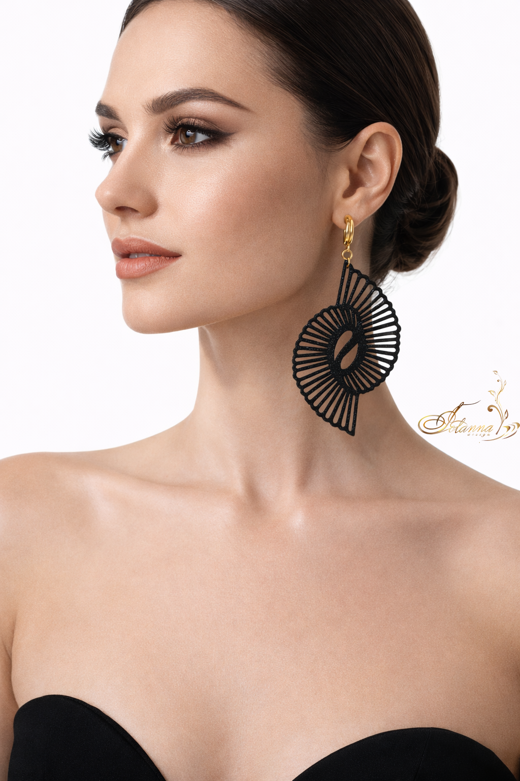 Leaf modern 3d printed earrings
