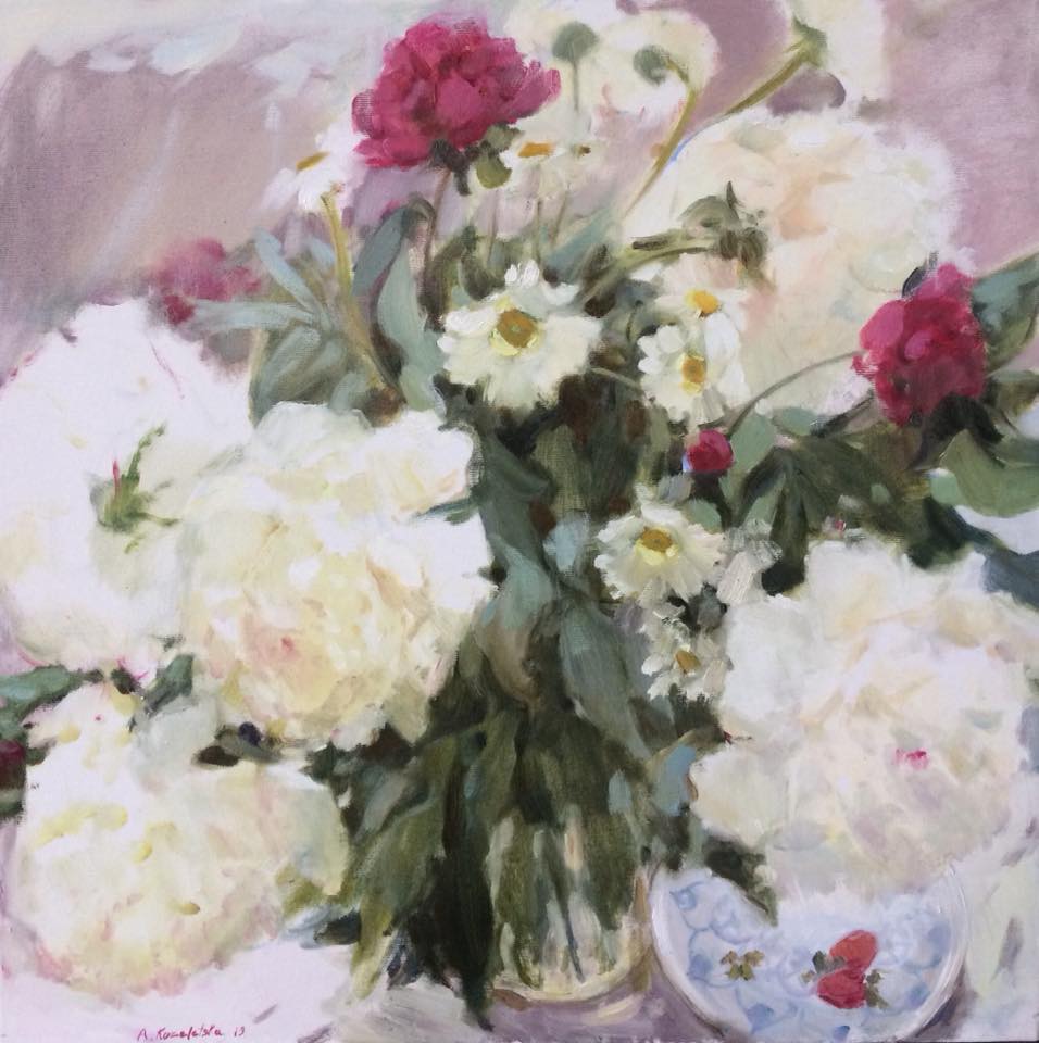 Peonies from my garden, 2018, 60х60 sm, oil on canvas