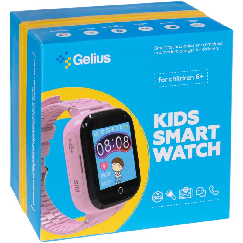 Дитячий смарт годинник Gelius Ocean (GP-PK007) з GPS трекером Pink