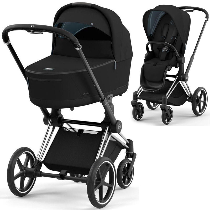 Коляска 2 в 1 Cybex Priam 4.0 Deep Black