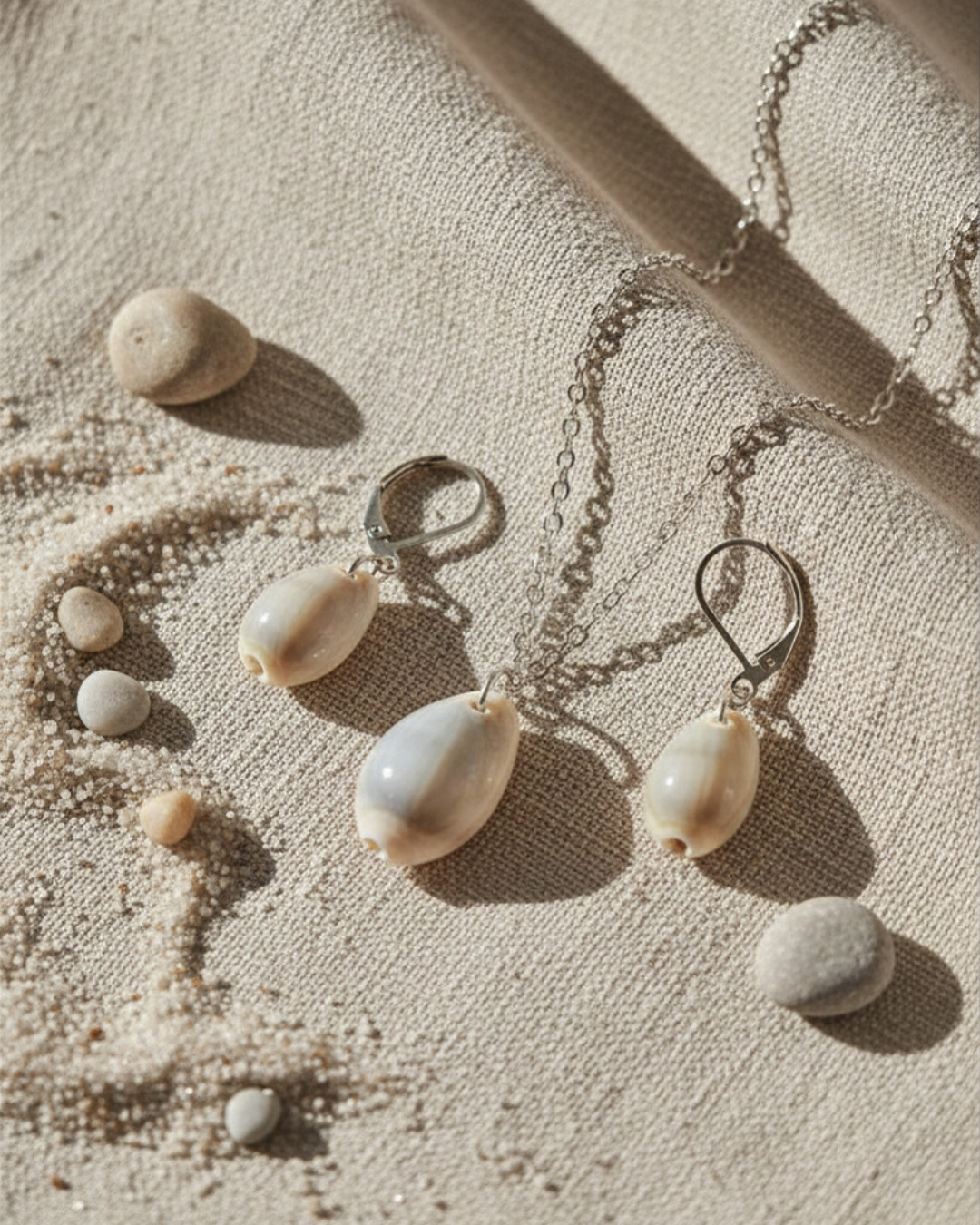 Cowrie Necklace with Earrings