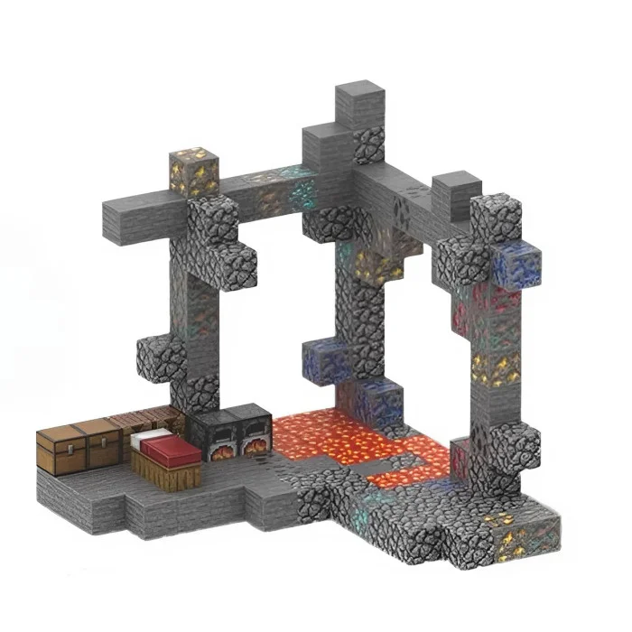 Небезпечні Тунелі 128 дет. | Дитячій магнітний конструктор в стилі Minecraft