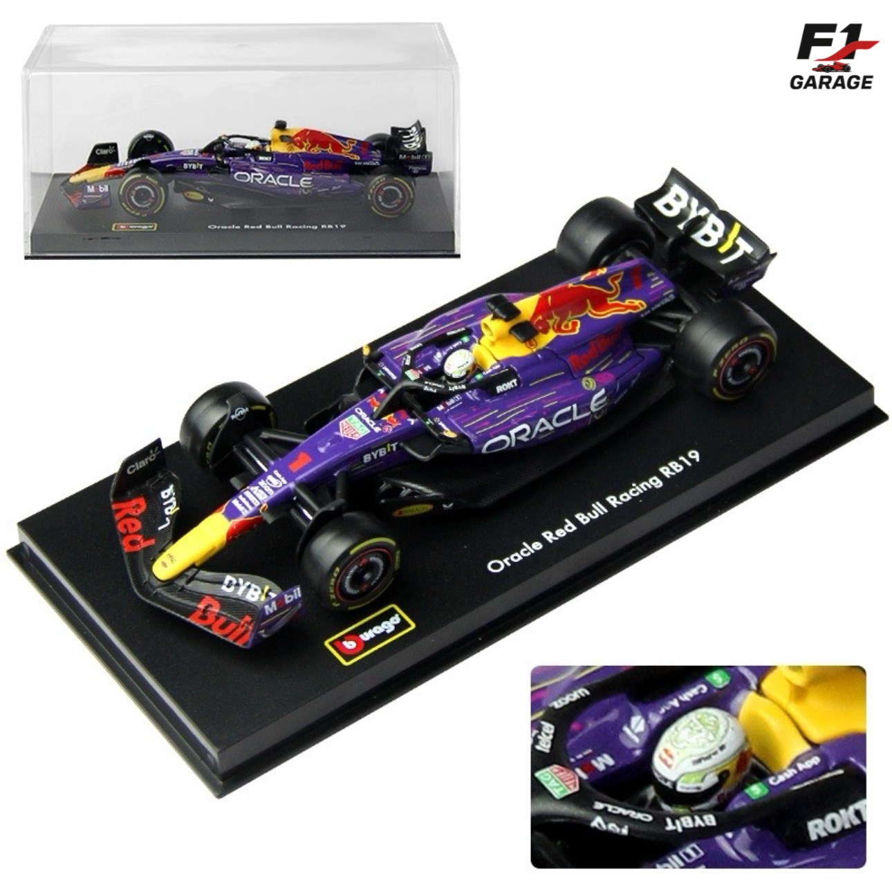 Burago Red Bull RB19 Max Verstappen, 1:43, Las Vegas GP 2023 з пілотом