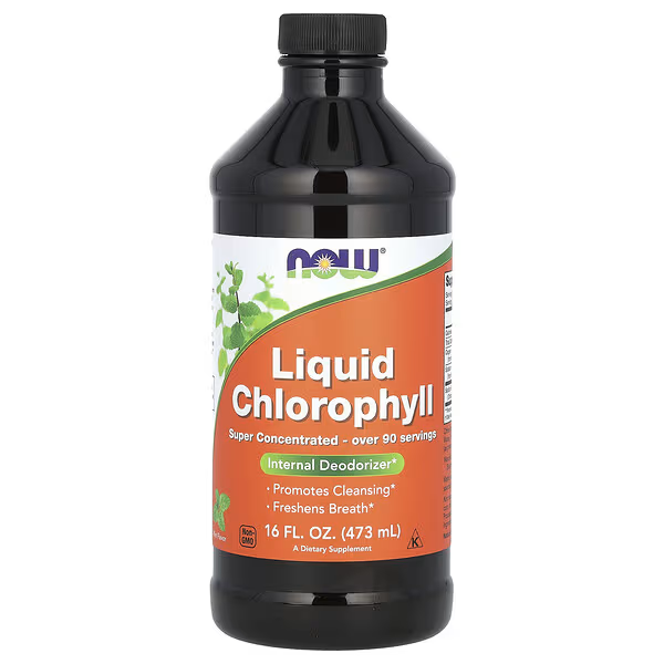 NOW Foods, рідкий хлорофіл, з ароматом натуральної м’яти, 473 мл (16 рідк. унцій)