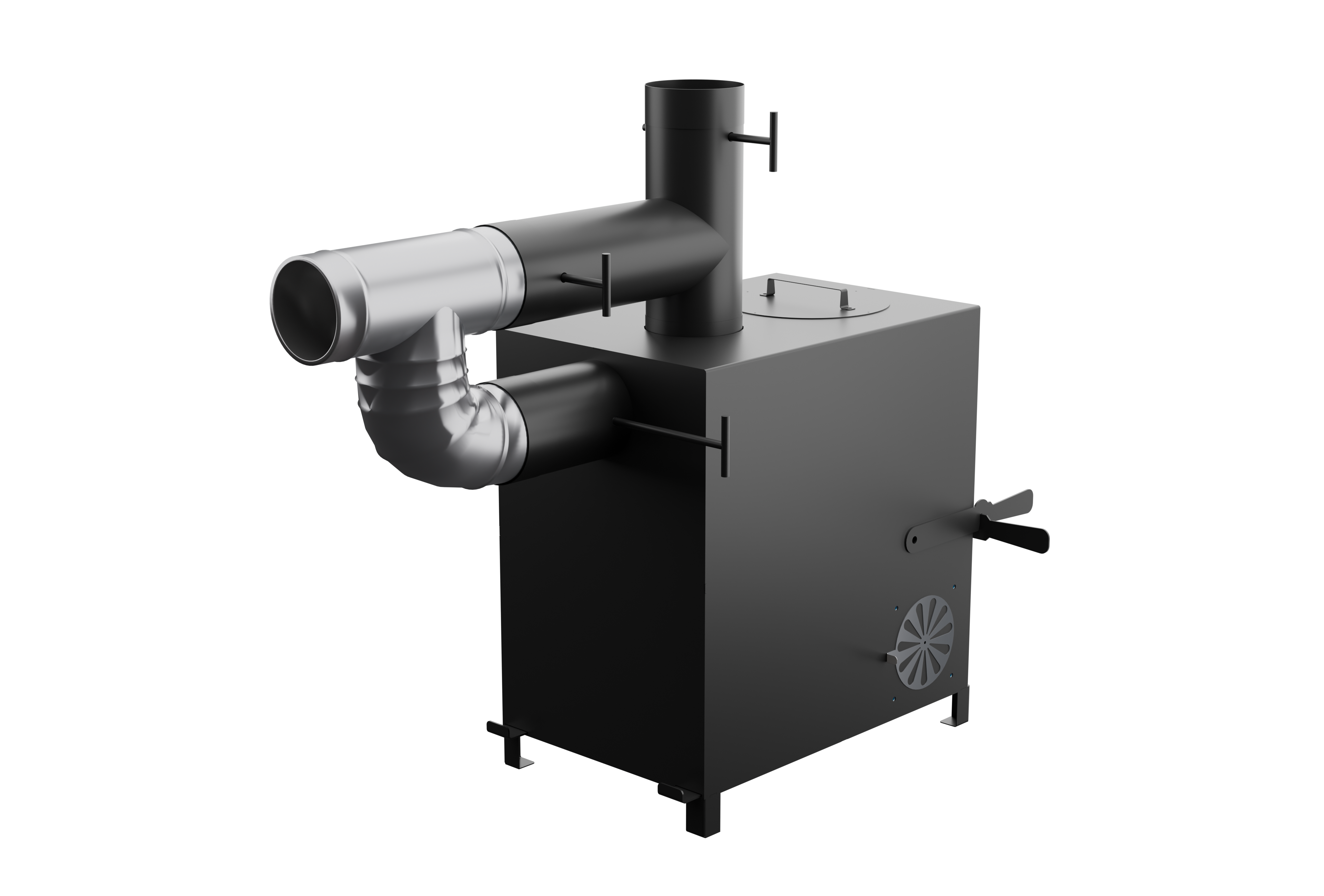 SET (Ofen, Boiler, Rohre, Rauchabzug für Räucherofen und Ofen)