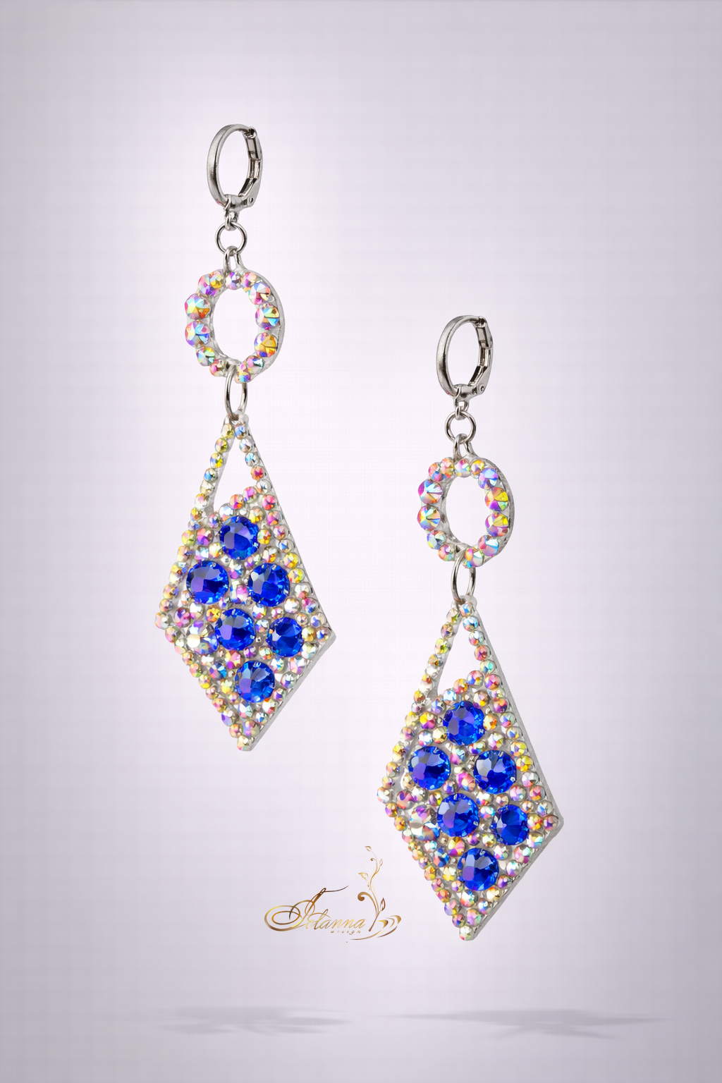 Crystal & Sapphire Blue Dance Earrings