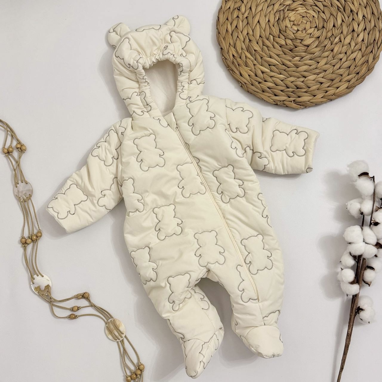 Демісезонний комбінезон для новонародженого з флісом