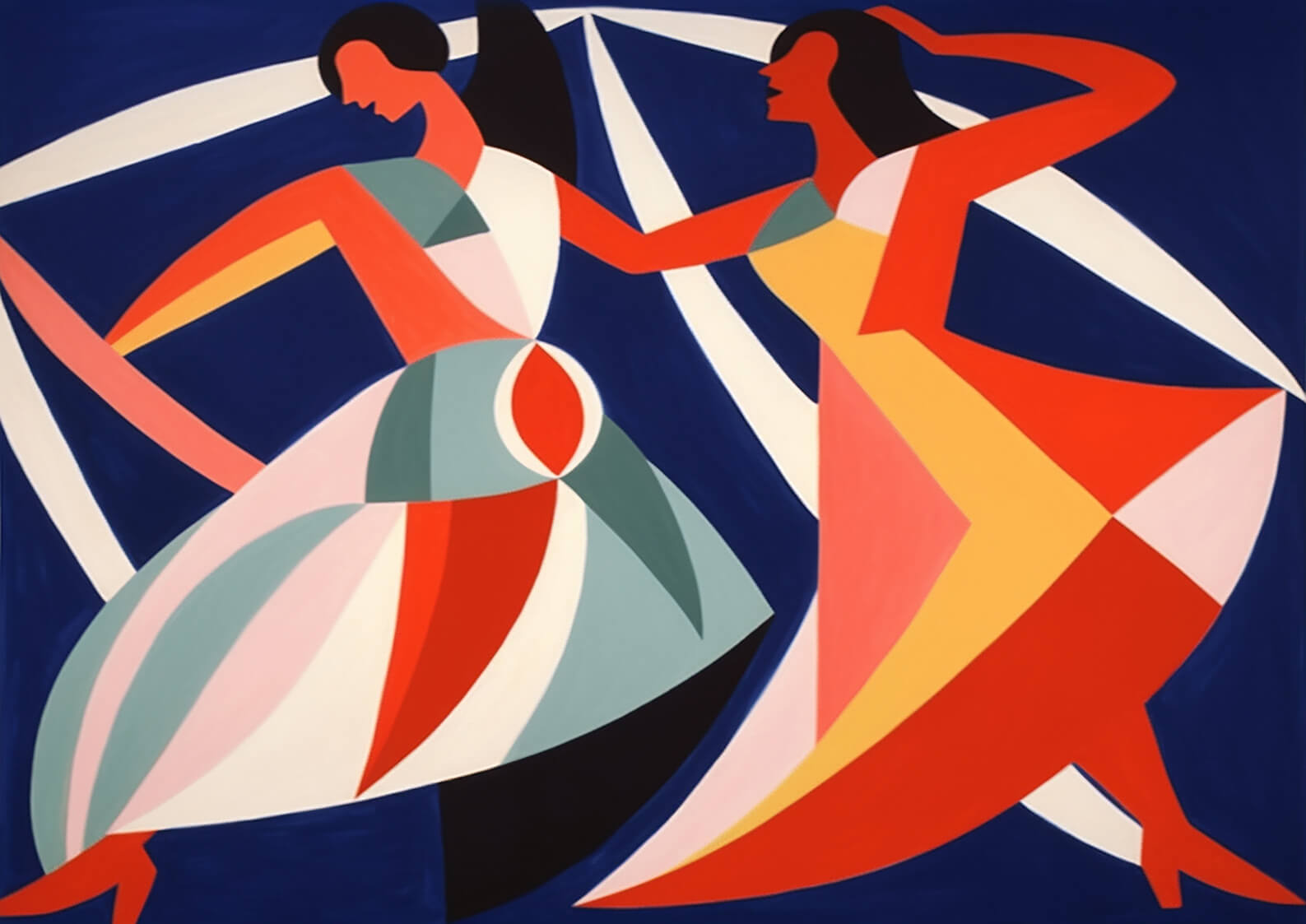 Dancers 2, 30x42 cm original acrylic painting on paper