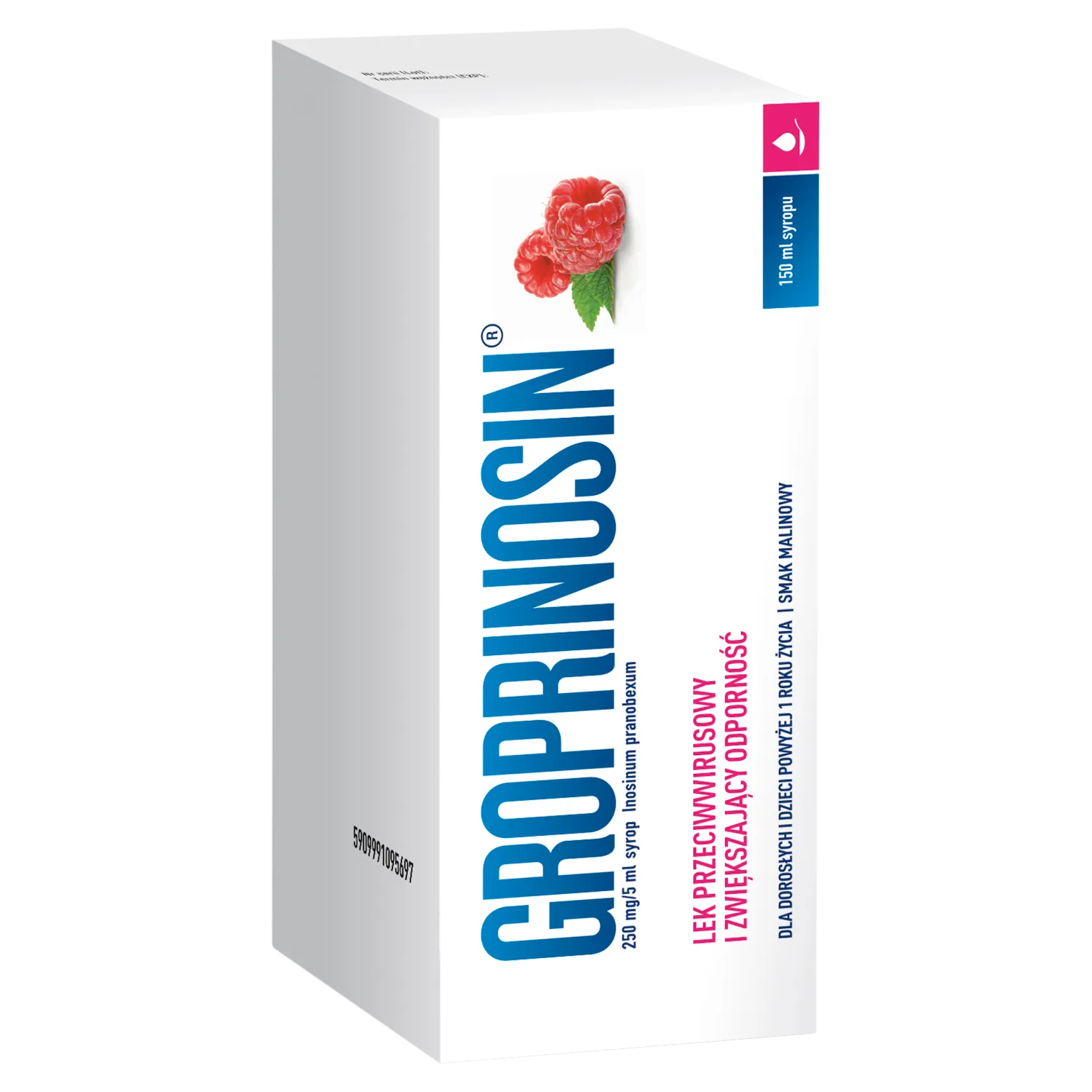 Groprinosin сироп 250 мг/5 мл зі смаком малини - 150 мл