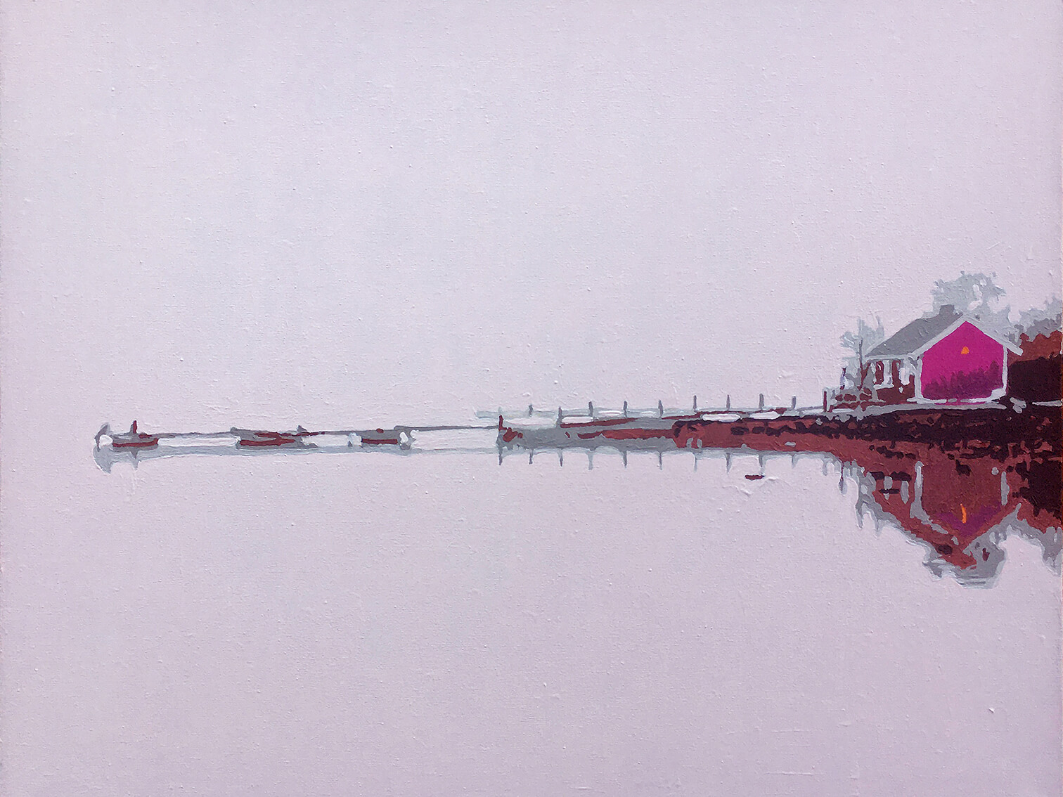 The Fog, 60x80 cm, original acrylic painting on canvas