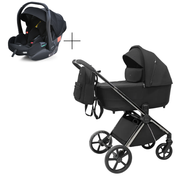Коляска 3 в 1 Bair Pixel PC-01 Black Rock